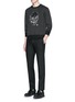 Figure View - Click To Enlarge - ALEXANDER MCQUEEN - Skull stitch embroidery cotton sweatshirt
