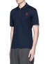 Front View - Click To Enlarge - ALEXANDER MCQUEEN - Skull embroidery polo shirt