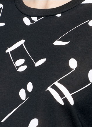 Detail View - Click To Enlarge - SAINT LAURENT - Musical note print jersey T-shirt