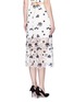 Back View - Click To Enlarge - ALICE & OLIVIA - 'Ophelia' floral guipure lace midi skirt