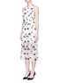 Figure View - Click To Enlarge - ALICE & OLIVIA - 'Ophelia' floral guipure lace midi skirt