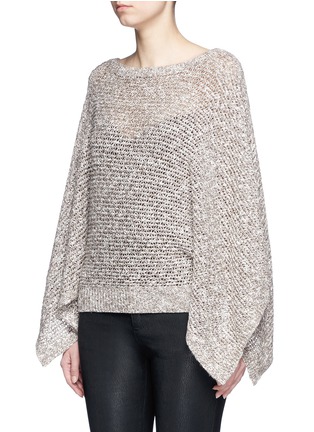 Front View - Click To Enlarge - ALICE & OLIVIA - 'Emberle' mélange knit poncho
