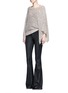 Figure View - Click To Enlarge - ALICE & OLIVIA - 'Emberle' mélange knit poncho