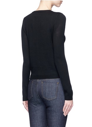 Back View - Click To Enlarge - ALICE & OLIVIA - 'Zach' embellished slogan wool sweater