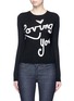 Main View - Click To Enlarge - ALICE & OLIVIA - 'Zach' embellished slogan wool sweater