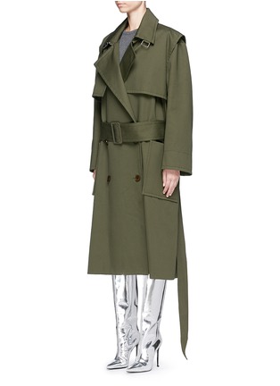 Figure View - Click To Enlarge - BALENCIAGA - Cotton twill trench coat