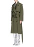 Figure View - Click To Enlarge - BALENCIAGA - Cotton twill trench coat