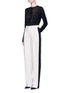Figure View - Click To Enlarge - LANVIN - Lace insert wool blend cardigan