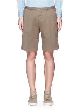 Main View - Click To Enlarge - CANALI - Cotton-linen drawstring shorts