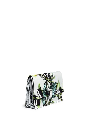 Front View - Click To Enlarge - PROENZA SCHOULER - 'Lunch Bag' small floral print satin crepe clutch