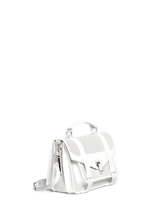 Front View - Click To Enlarge - PROENZA SCHOULER - 'PS1' medium perforated leather satchel