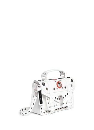 Figure View - Click To Enlarge - PROENZA SCHOULER - 'PS1' tiny variegated grommet leather satchel