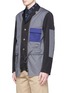 Front View - Click To Enlarge - MARNI - Reversible contrast pocket drawstring blazer