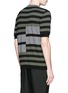 Back View - Click To Enlarge - MARNI - Stripe cotton-wool short sleeve sweater