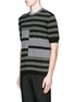 Front View - Click To Enlarge - MARNI - Stripe cotton-wool short sleeve sweater