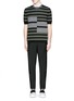 Figure View - Click To Enlarge - MARNI - Stripe cotton-wool short sleeve sweater
