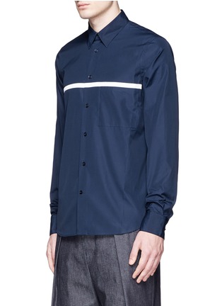 Front View - Click To Enlarge - MARNI - Chest stripe cotton poplin shirt