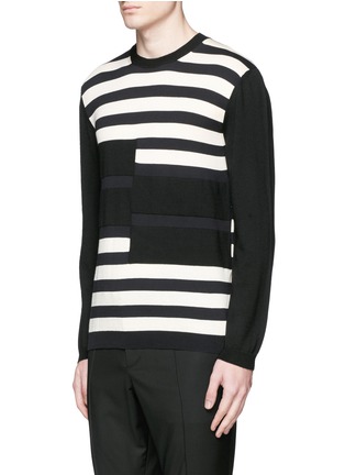 Front View - Click To Enlarge - MARNI - Stripe cotton-wool sweater