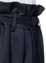 Detail View - Click To Enlarge - MARNI - Paperbag waist crinkle wool wide leg pants