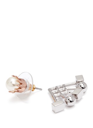 Detail View - Click To Enlarge - JOOMI LIM - 'Lady Rebel' sphere cube ear deco earrings