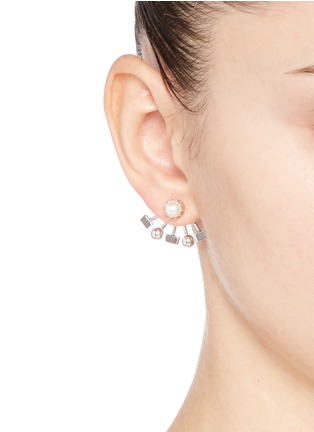 Figure View - Click To Enlarge - JOOMI LIM - 'Lady Rebel' sphere cube ear deco earrings