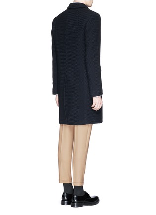 Back View - Click To Enlarge - MAURO GRIFONI - Peaked lapel wool blend coat