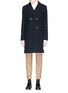 Main View - Click To Enlarge - MAURO GRIFONI - Peaked lapel wool blend coat