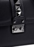 Detail View - Click To Enlarge - VALENTINO GARAVANI - 'Rockstud Noir' small leather chain bag