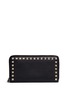 Main View - Click To Enlarge - VALENTINO GARAVANI - 'Rockstud' leather zip continental wallet