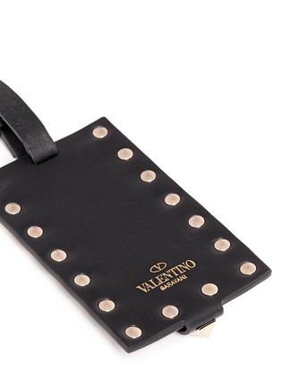 Detail View - Click To Enlarge - VALENTINO GARAVANI - 'Rockstud' leather luggage tag