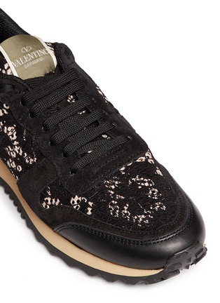 Detail View - Click To Enlarge - VALENTINO GARAVANI - Leather combo lace sneakers