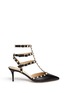 Main View - Click To Enlarge - VALENTINO GARAVANI - 'Rockstud' caged leather pumps