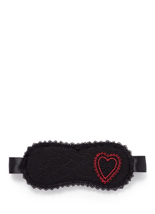 Main View - Click To Enlarge - L'AGENT - 'Esthar' heart embroidery lace eye mask