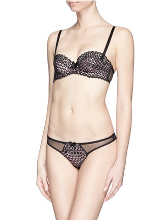 Figure View - Click To Enlarge - L'AGENT - 'Carleta' padded lace demi bra