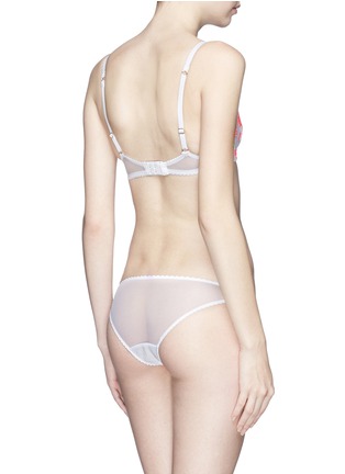 Back View - Click To Enlarge - L'AGENT - 'Alleta' schiffli tulle tanga briefs