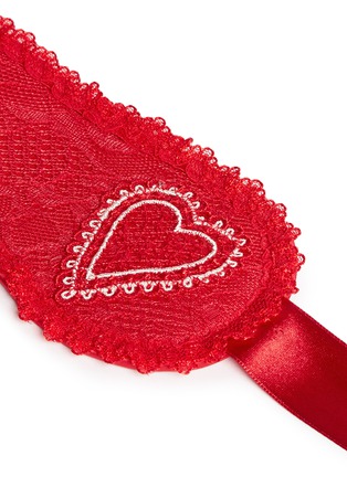 Detail View - Click To Enlarge - L'AGENT - Esthar' heart embroidery lace eye mask