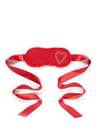 Figure View - Click To Enlarge - L'AGENT - Esthar' heart embroidery lace eye mask