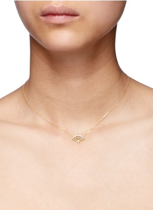 Detail View - Click To Enlarge - BAO BAO WAN - Little Fan' 18k gold diamond pearl necklace