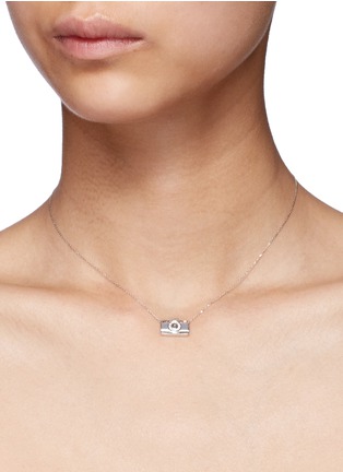 Detail View - Click To Enlarge - BAO BAO WAN - Little Camera' 18k gold diamond moonstone necklace