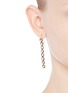 Figure View - Click To Enlarge - AISHWARYA - Mounted diamond gold alloy drop earrings