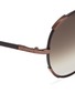 Detail View - Click To Enlarge - CHLOÉ - Leather trim aviator sunglasses