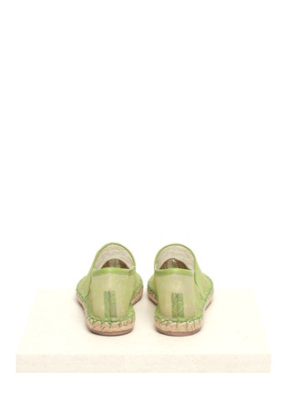 Back View - Click To Enlarge - VALENTINO GARAVANI - Lace espadrille slip-ons
