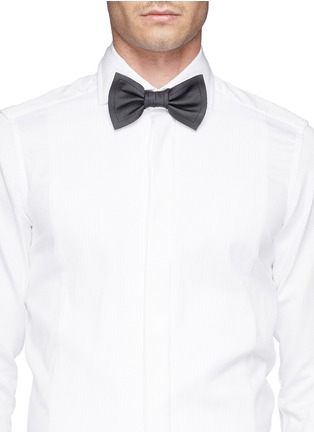 Figure View - Click To Enlarge - LANVIN - Double layer silk bow tie