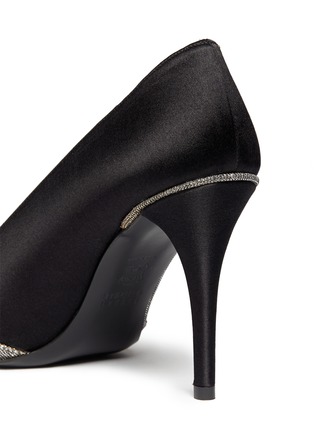 Detail View - Click To Enlarge - STUART WEITZMAN - Fairlady' lurex toe cap satin pumps