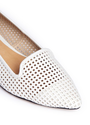 Detail View - Click To Enlarge - PEDDER RED - Perforated leather flats