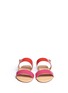 Figure View - Click To Enlarge - PEDDER RED - Colour-block patent leather sandals