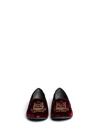 Figure View - Click To Enlarge - MARC BY MARC JACOBS - Owl velvet slip-ons