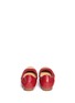Back View - Click To Enlarge - PEDDER RED - Bi-colour leather ballerina flats