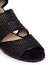 Detail View - Click To Enlarge - PEDDER RED - Perforated leather gladiator sandals