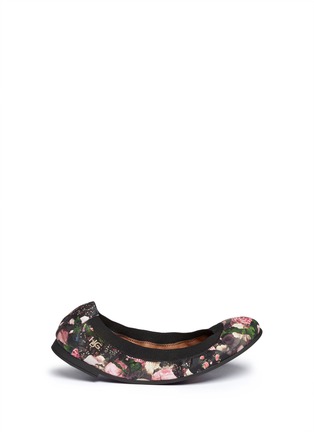 Main View - Click To Enlarge - GIVENCHY - Collage floral print leather flats